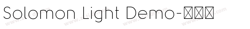 Solomon Light Demo字体转换 Solomon Light Demo字体转换